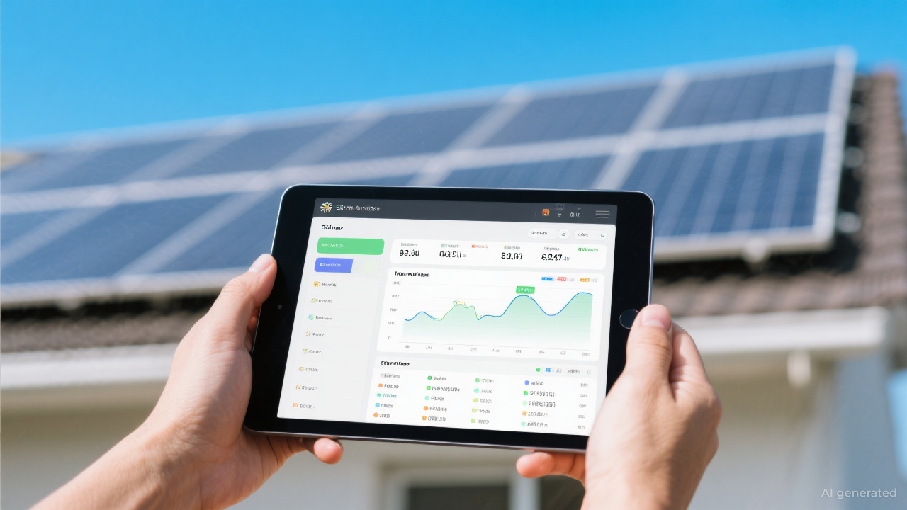 A person checking their solar monitoring app on a smartphone.