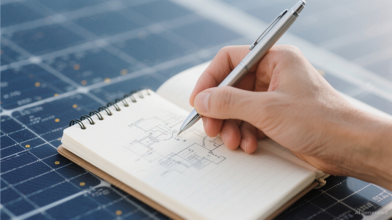A person looking at solar panel performance data on a tablet.